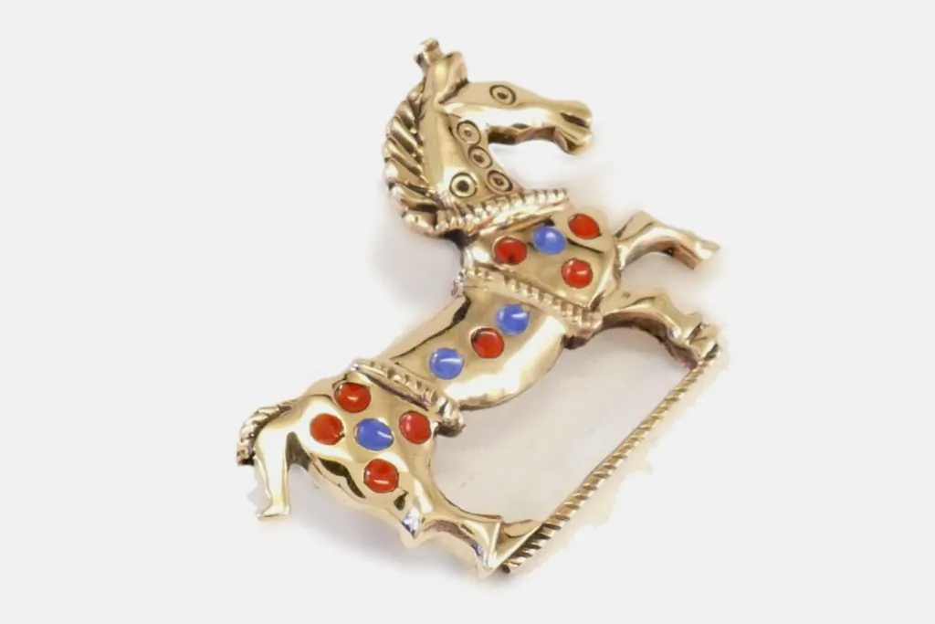 Roman Horse Brooch with enamel inlays Bronze Replik Shop
