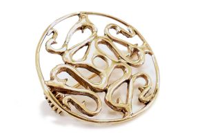 Keltische Scheibenfibel, Bronze