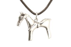 Keltischer Pferdchenanhänger, Silber