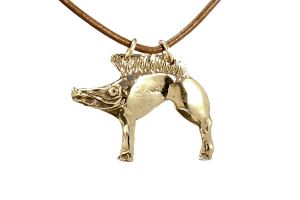 Celtic Boar Pendant, singlesided, Bronze
