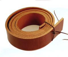 Belt Strap Leather, brown red, 20 mm
