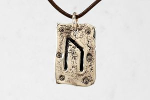Rune Uruz, Bronze - Amulette Pendentif Runique de la Force, "U"