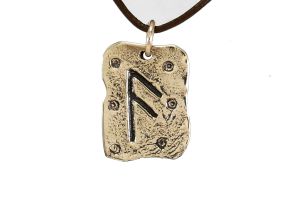 Rune Ansuz, Bronze - Amulette Pendentif Runique de la Sagesse, "A"