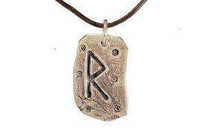Rune Raido, Bronze - Amulette Pendentif Runique d'un bon voyage