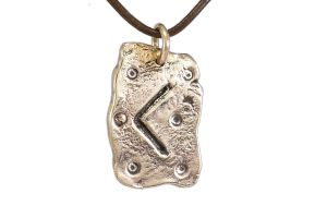 Rune Kaunaz, Bronze - Amulette Pendentif Runique de Santé