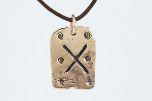 Rune Gebo, Bronze - Amulette Pendentif Runique de la Chance