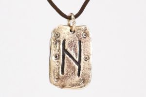 Rune Hagalaz, Bronze - Amulette Pendentif Runique de la Destruction