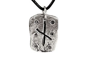 Rune Nauthiz, Silver - Rune Amulet Pendant of Modesty, "N"