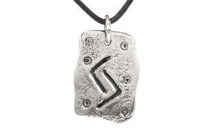 Rune Jera, Silver - Rune Amulet Pendant of Abundance, "J"