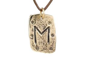 Rune Ehwaz, Bronze - Amulette Pendentif Runique d'endurance et de résilience, "E"