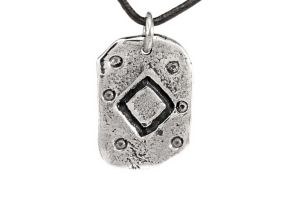 Rune Inguz, Silver - Rune Amulet Pendant of Male Potence, "ng"