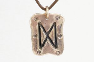 Rune Othila, Bronze - Rune Amulet Pendant of  Security, "D"