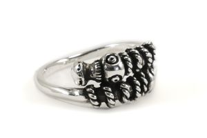Germanic Serpent Ring, Silver