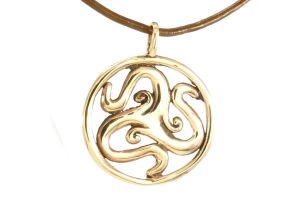 Celtic Triskel Pendant, Bronze