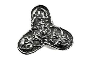 Viking Trefoil Brooch, Silver