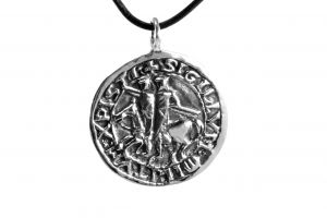 Templar Seal Pendant, Silver