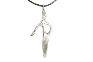 Celtic Figure Pendant, Silver