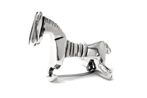 Roman Horse Brooch, Silver