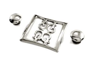 Rectangular Cingulum Buckle, Silver