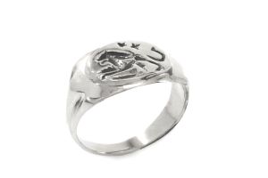 Signet Ring with Lion, Silver