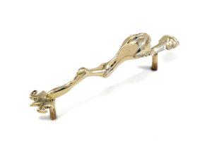 Schwertriemenbügel Delfin, Bronze