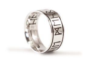 Rune ring with individual inscription, Silver