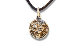 Small Roman Lion Pendant, Bronze