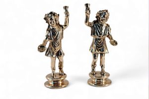 Deux Statuettes des Lares, Bronze