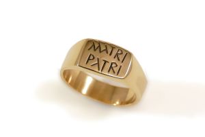Roman Ring Matri Patri, Bronze