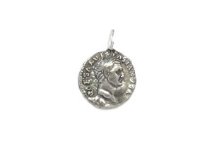Roman Coin Pedant, Denarius Vespasian Judaea Capta, Silver