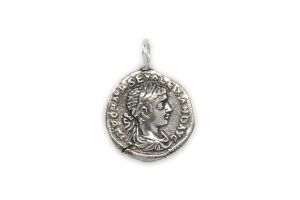 Römische Münze, Anhänger Denar Severus Alexander, Silber