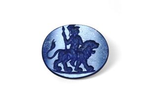 Intaglio Mars auf Löwen, Lapis-Lazuli