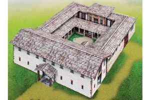 Roman staff building (Principia) 1:87